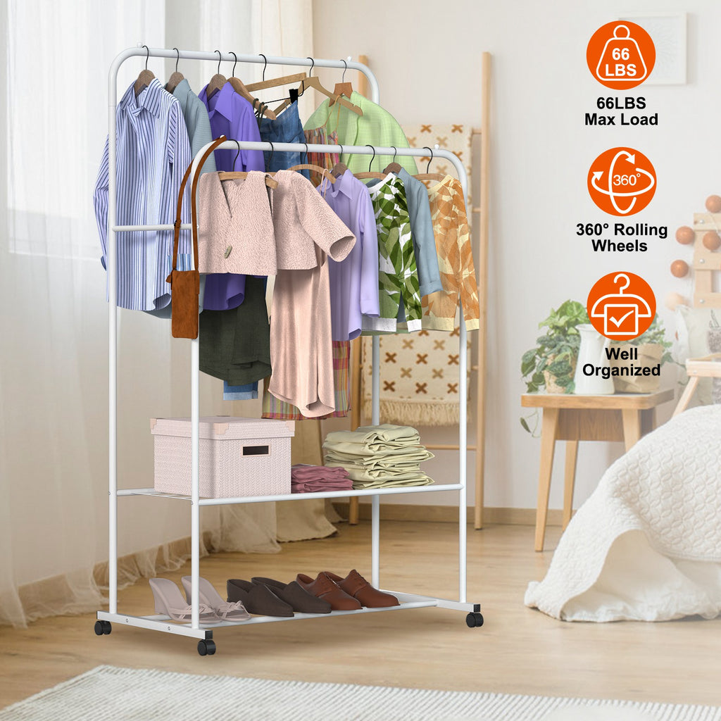 1Pc Garment Hanging Rack Clothing Hanging Rail Pillow Shoe Display Org