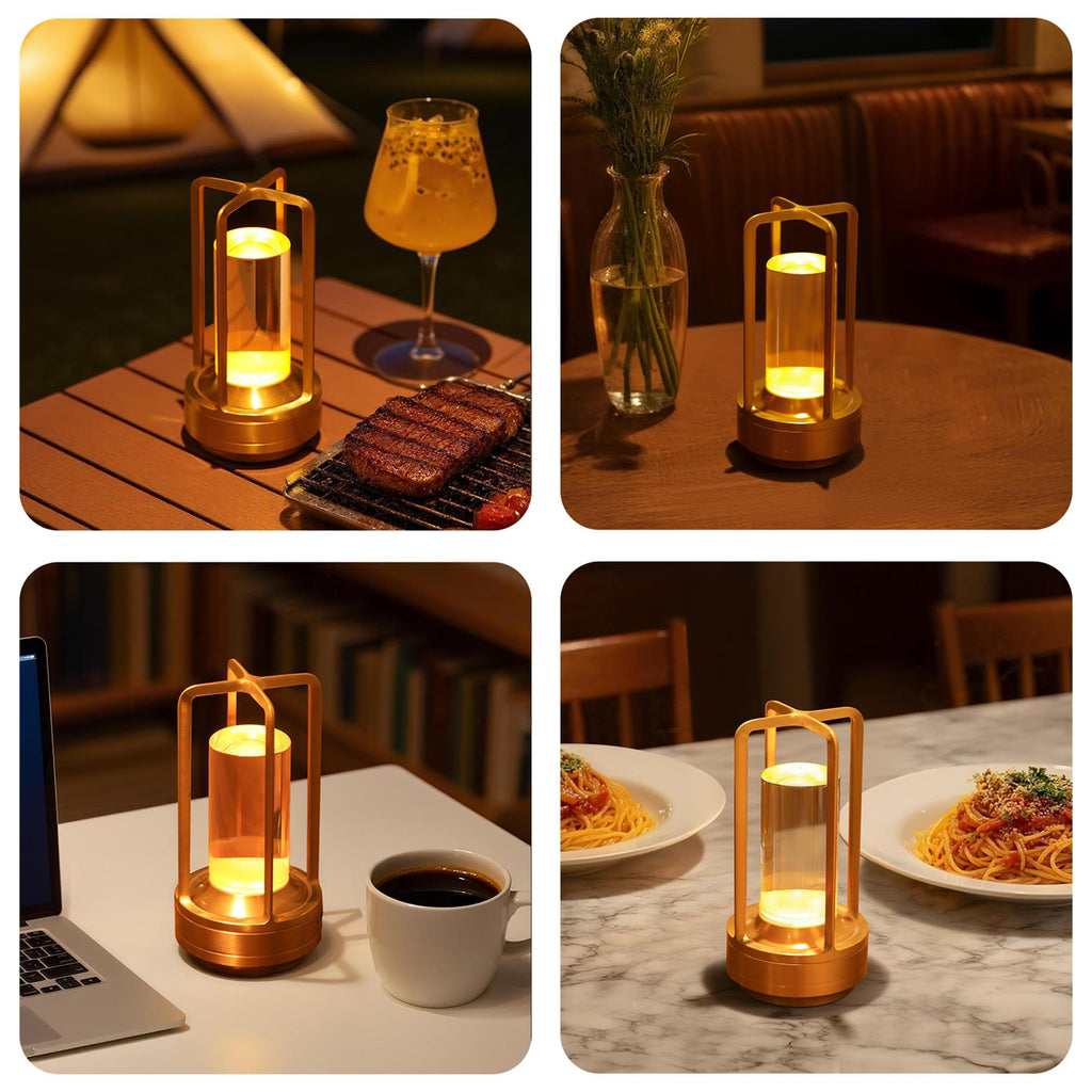 2pcs Portable Touch Control Table Lamp With 5000mAh Battery
