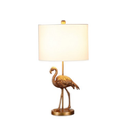 Gold Flamingo Table Lamp, Resin Sculptural Accent, 26 Inch