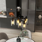 Modern Farmhouse Chandelier, 6-Light Matte Black