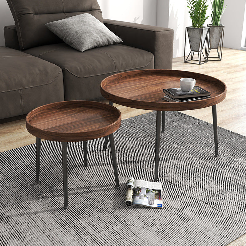 Nordic Round Coffee Table Set | Lift-Top Design