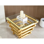 Modern Stainless Steel End Table | Square Modern Design