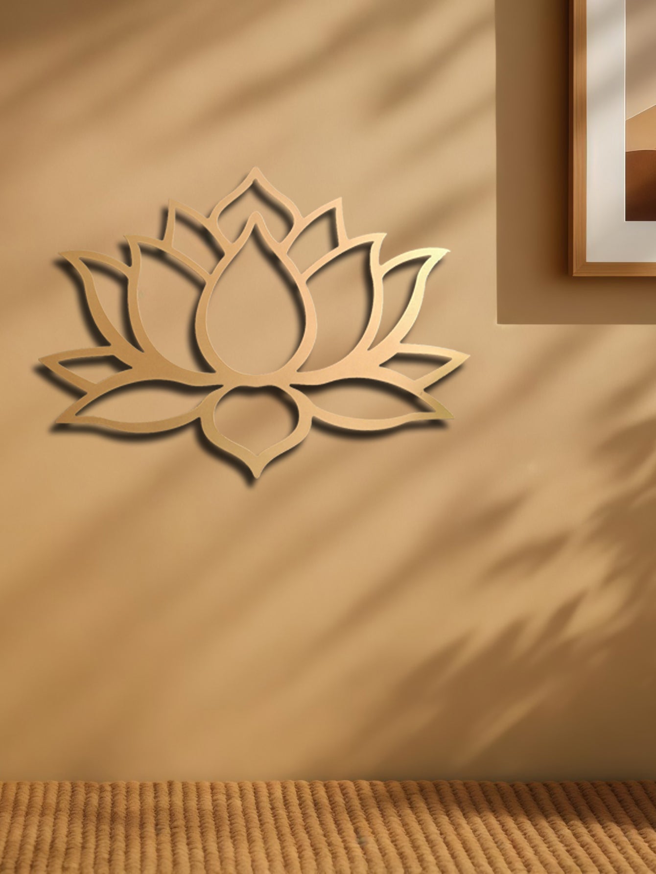 Large Modern Lotus Metal Wall Art - Gorgeous Living Room Decor To Char