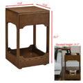 Small Wooden Side Table | Multi-Shelf Design