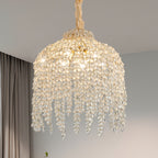 16 Inch 5-Light Crystal Pendant Light Chandelier- Elegant Waterfall De