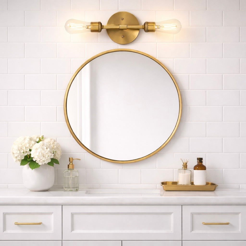 Reverie Double Lights Bathroom Wall Sconce Over Mirror Bedroom Hallway