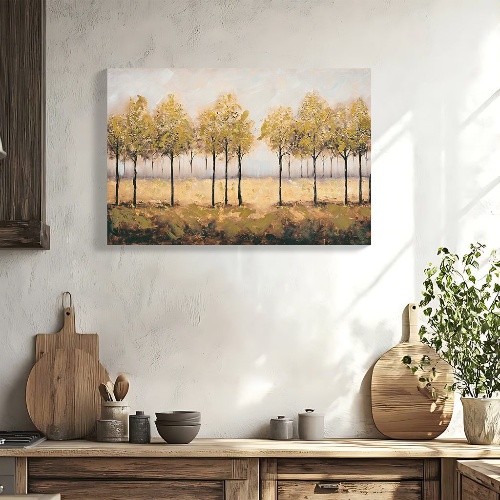 Framed Wall Art Decor Canvas Print Autumn Embellishments Plant Forest
