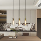 Gold Pendant Light, Modern Brass-Tone Ceiling Fixture