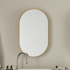 20x34 Inch Oval Recessed Medicine Cabinet