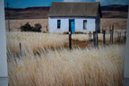 Farmhouse Canvas Wall Art Framed White House Picture Rustic Countrysid