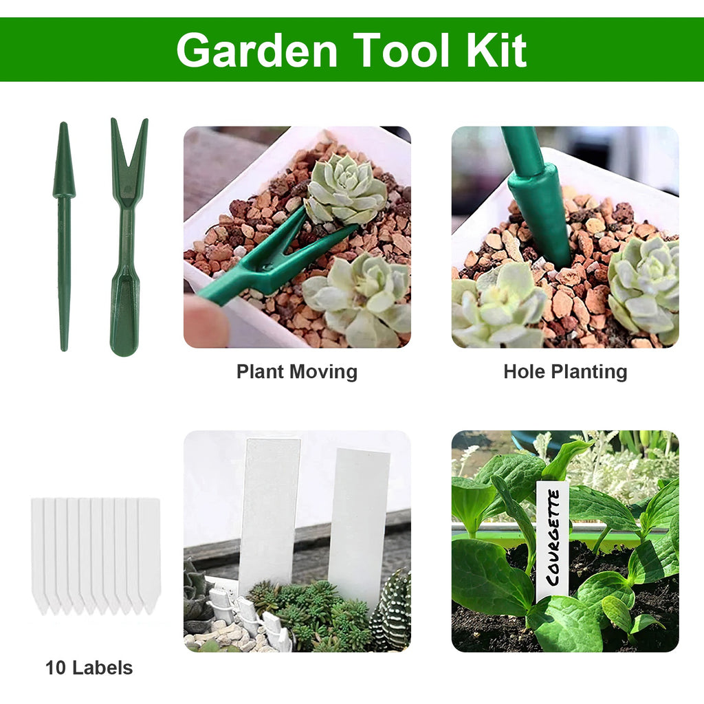 5Packs Seed Starter Tray For Spring Gardening With Grow Light Humidity