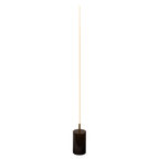 Prism Brassed Gold LED Floor Lamp With On Off Faux Marble Base