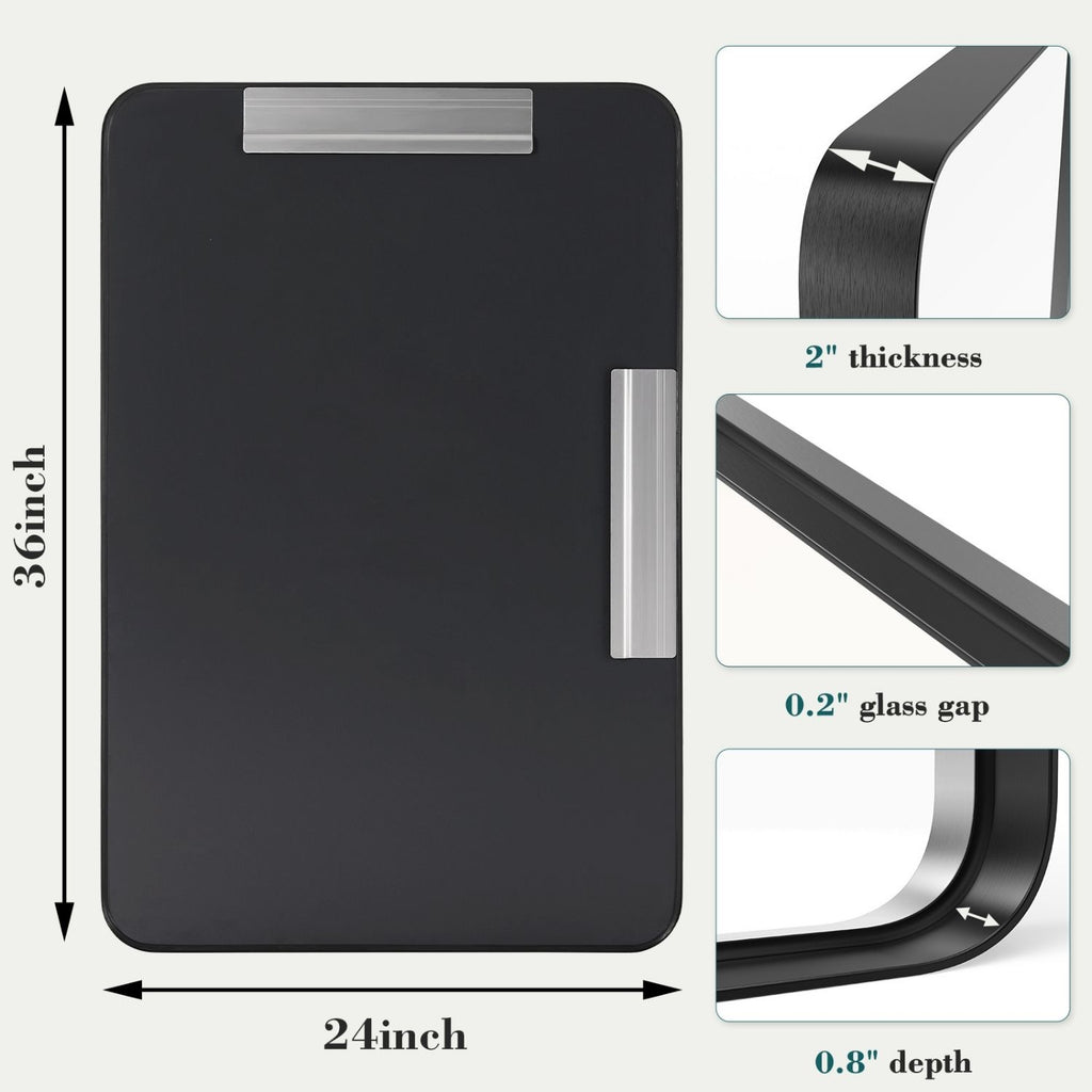 Wall Mirror With Rectangular Metal Frame