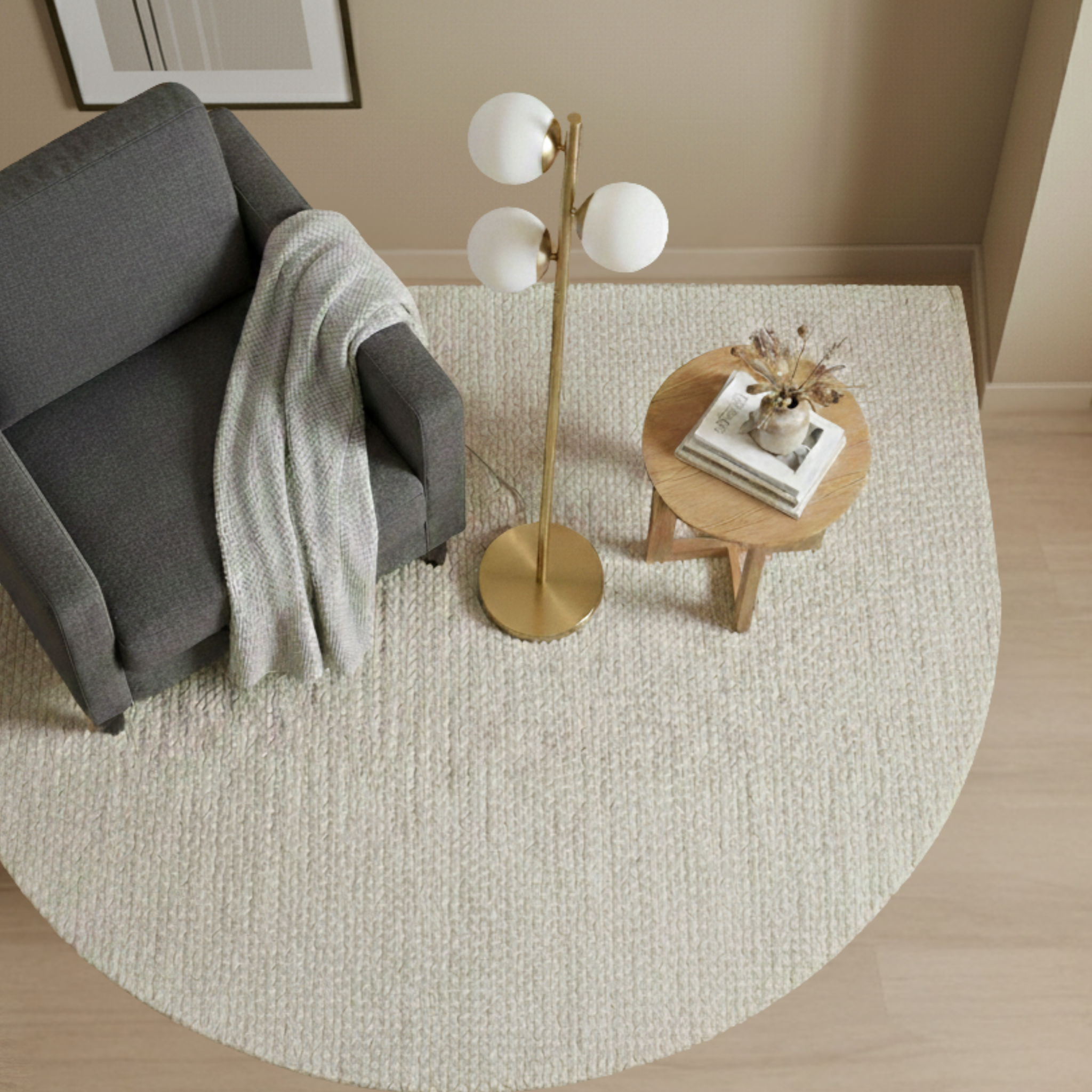 Brilliance Modern Gold Brush Floor Lamp