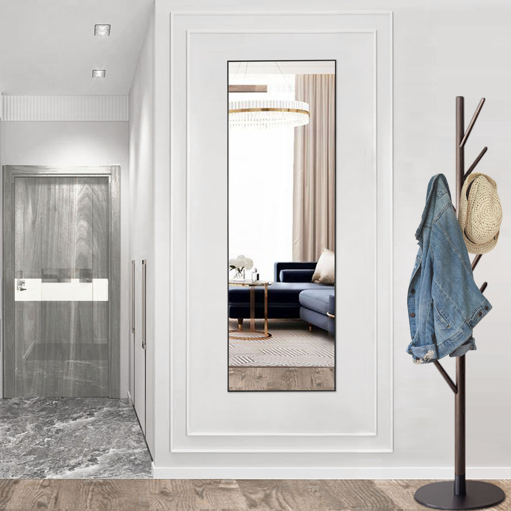Full-Length Floor Mirror, 63 x 20 Inch, Free Standing or Wall Leaning