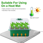 5Packs Seed Starter Tray For Spring Gardening With Grow Light Humidity