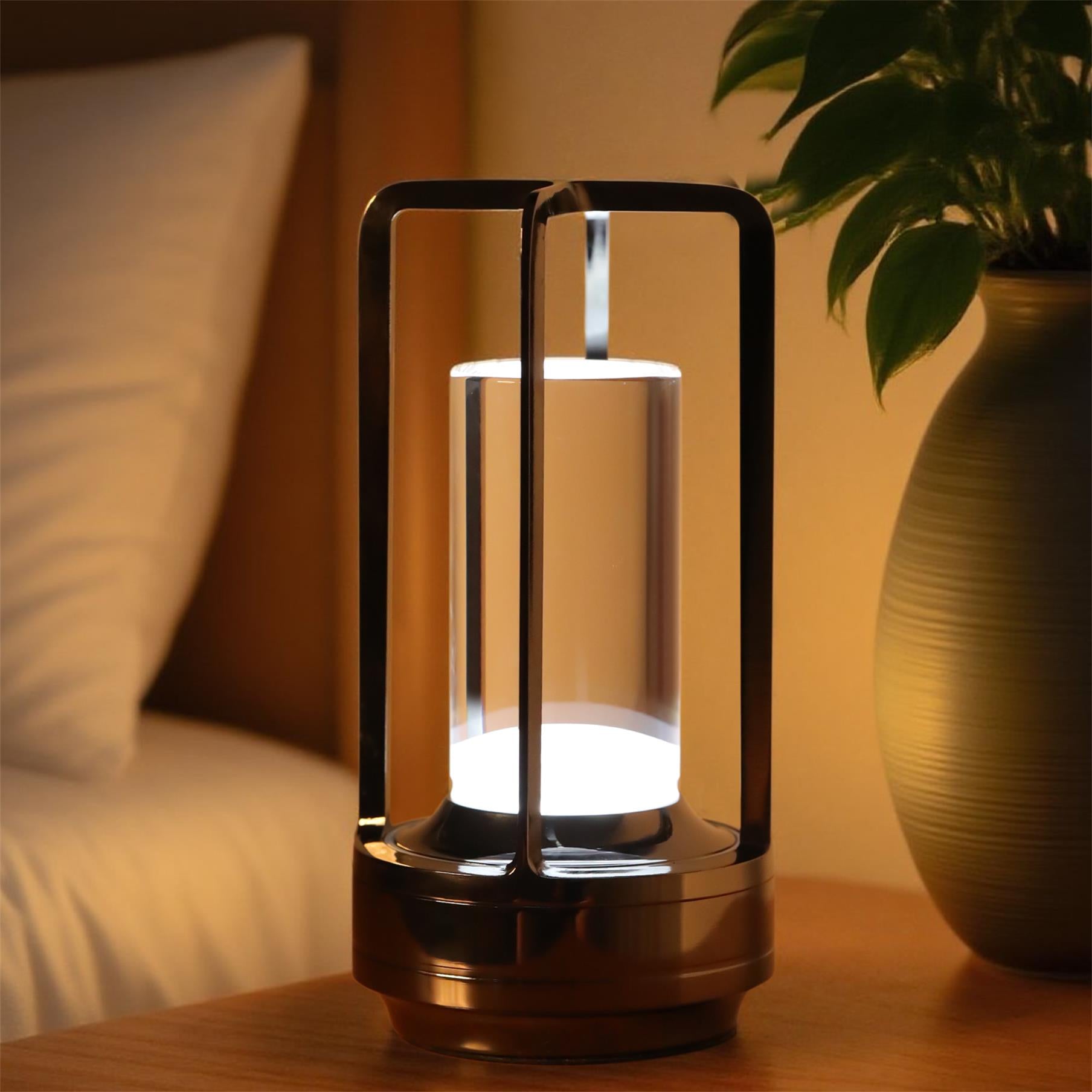 2pcs Portable Touch Control Table Lamp With 5000mAh Battery