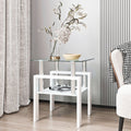 White Glass Coffee Table |  2-Layer Design