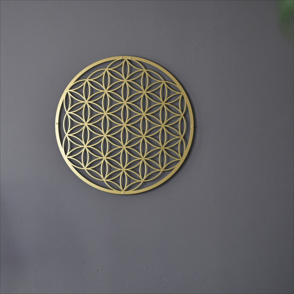 Zen Lotus Metal Wall Art Boho Chic Floral Hanging For Living Room Bedr