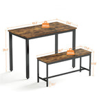 Dining Table 2 Benches Set  | Modern Design