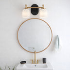 Vortex Traditional Style Two Lights Vanity Over Bathroom Mirror Wall S