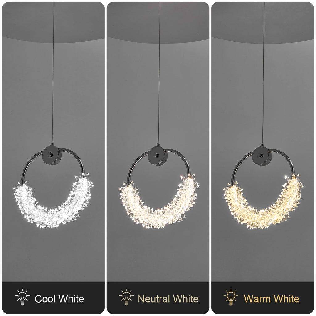 Modern Crystal Chandelier Bedside Lamp Cristal LED Hanging Bar Lightin
