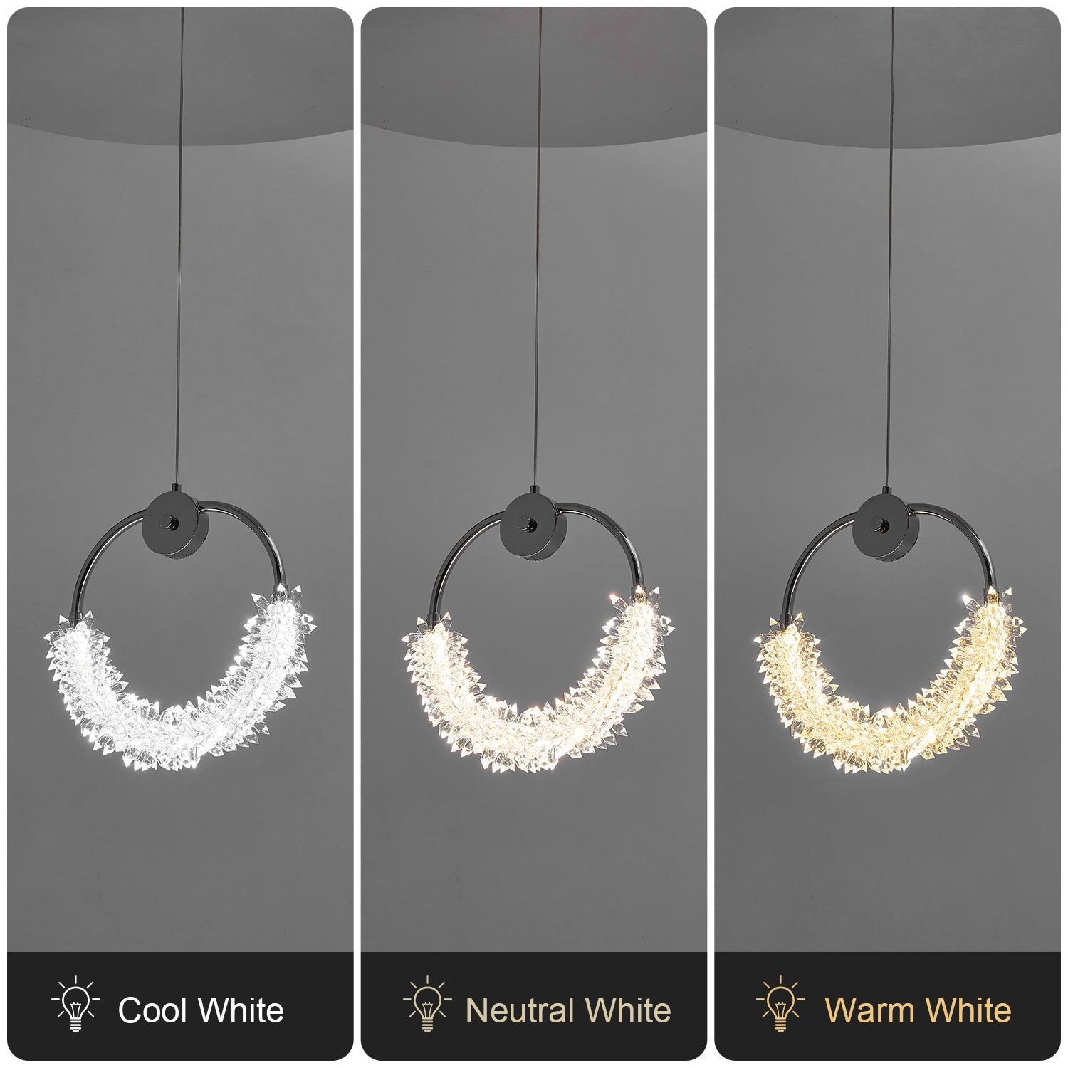 Modern Crystal Chandelier Bedside Lamp Cristal LED Hanging Bar Lightin