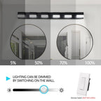 Modern Bathroom Vanity Lighting 6-Light LED Vanity Lights Over Mirror