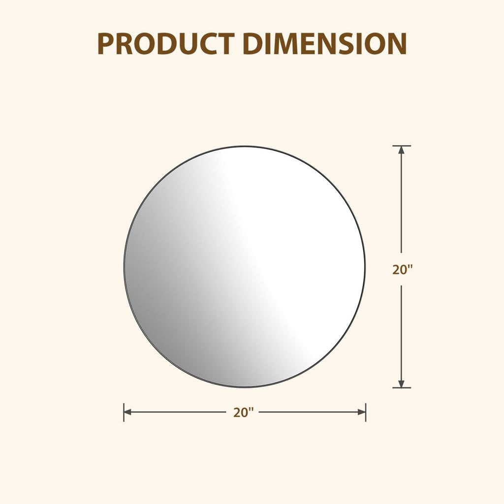 Round Wall Mirror With Metal Frame