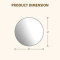 Round Wall Mirror With Metal Frame