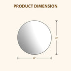 Round Wall Mirror With Metal Frame