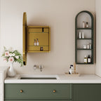 20x34 Inch Oval Recessed Medicine Cabinet