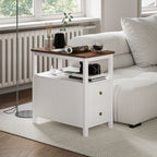Modern USB End Table | Narrow Design
