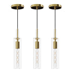 Gold Pendant Light, Modern Brass-Tone Ceiling Fixture