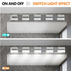 Modern Bathroom Vanity Lighting 5-Light LED Vanity Lights Over Mirror