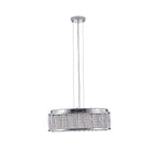 Modern Crystal Chandelier 19 Inches Aluminum Iron Round Ceiling Light