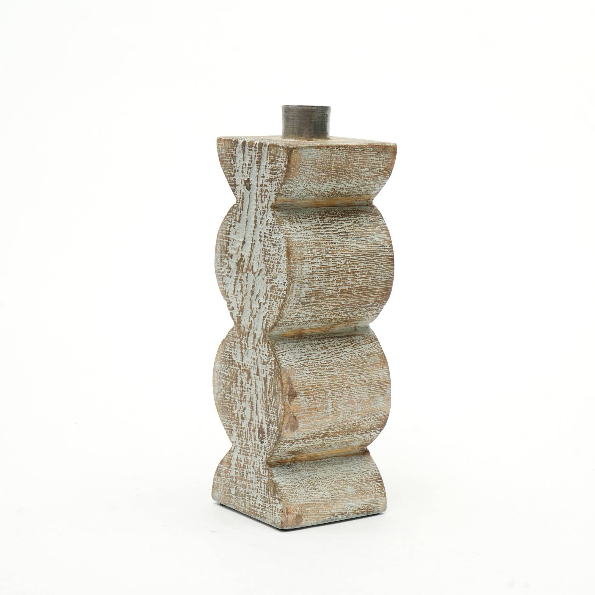 Decorative Wooden Centerpiece Candle Holder- 3x9 Elegant Candle Stand