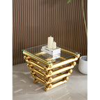 Modern Stainless Steel End Table | Square Modern Design