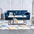 Modern Marble Coffee Table | 2-Tier Rectangular