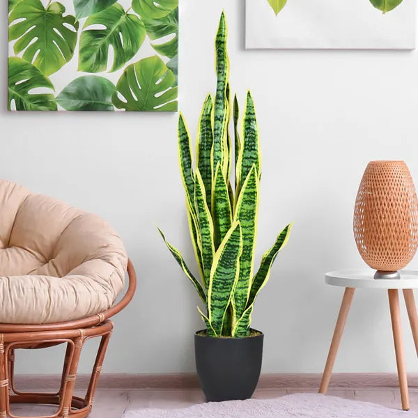 1PC 35.5 Inches Indoor And Outdoor Decoration Fake Snake Plant Artific