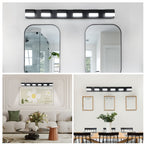 Modern Bathroom Vanity Lighting 6-Light LED Vanity Lights Over Mirror