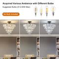 20 Black Crystal Chandelier Ceiling Light