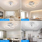 Modern LED Ceiling Light, 4-Head Acrylic Flush Mount