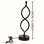 2Pcs Modern Wave-Shaped USB Desk Lamp With 3-Color Dimmable Lighting F