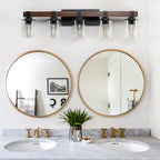 Rustic Bathroom Wall Lamp | 5 Light Fixture