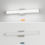 Bathroom Vanity Light Brushed Nickel Square LED 25 Inch 14W 6000K Cool