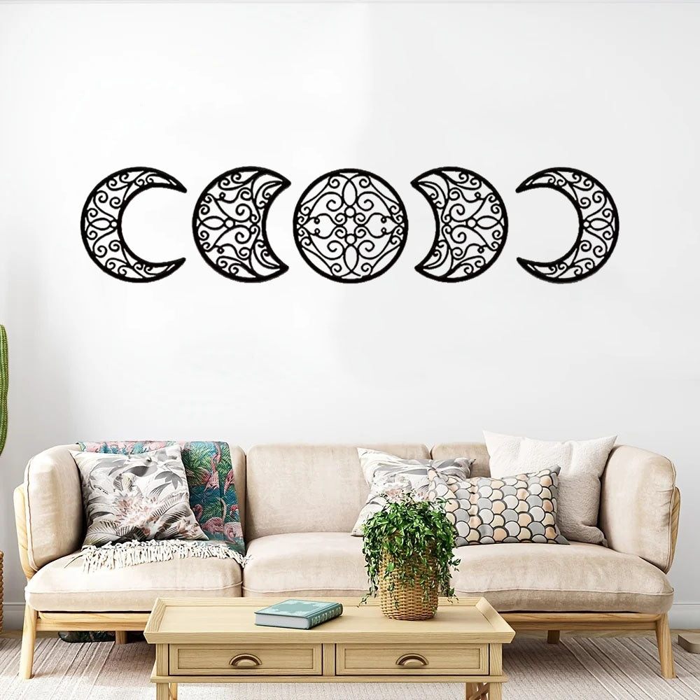 Crescent Moon Wall Art Set Of 5
