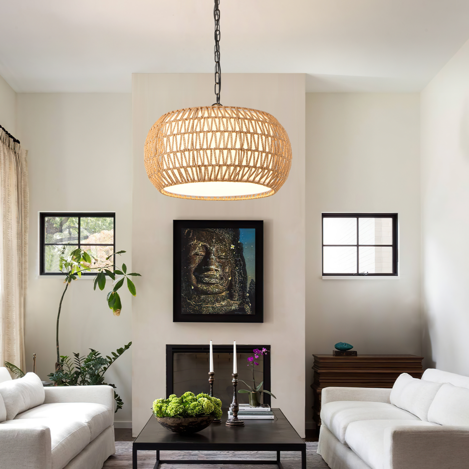 18inch Farmhouse Pendant Light With Adjustable Height