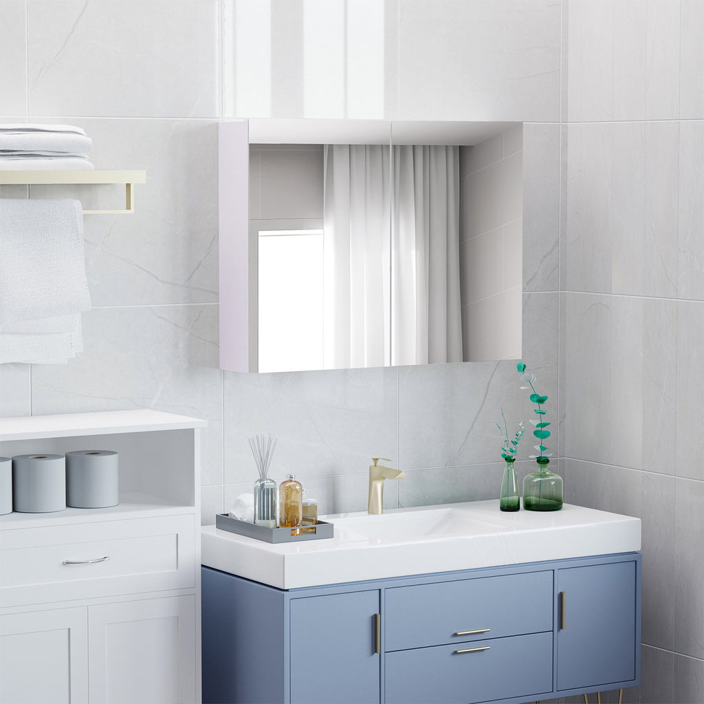 Double Door Wall Mounted Bathroom Mirror