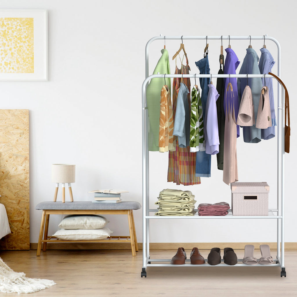 1Pc Garment Hanging Rack Clothing Hanging Rail Pillow Shoe Display Org